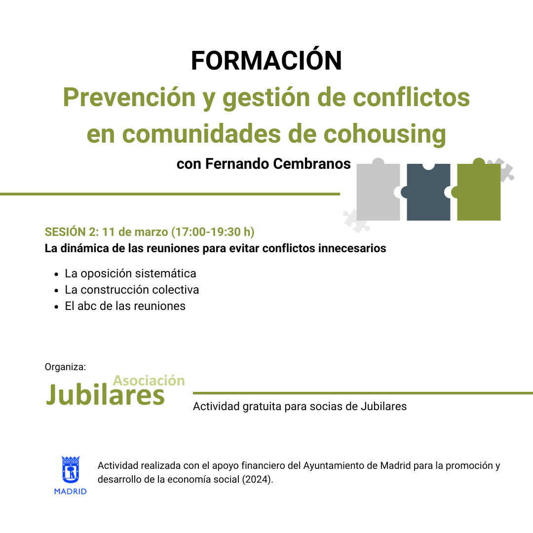 Prevención y gestión de conflictos en comunidades de cohousing Sesión 2